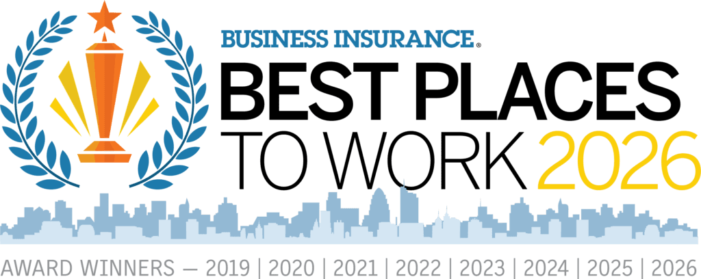 Business Insurance Best Places to Work award badge, 2019-2026